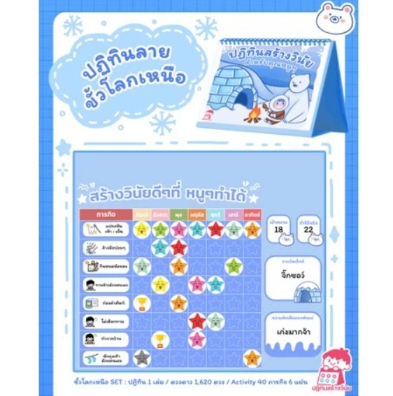 CK05-SET (เซ็ตปฏิทินหมีขั้วโลก) สีฟ้า