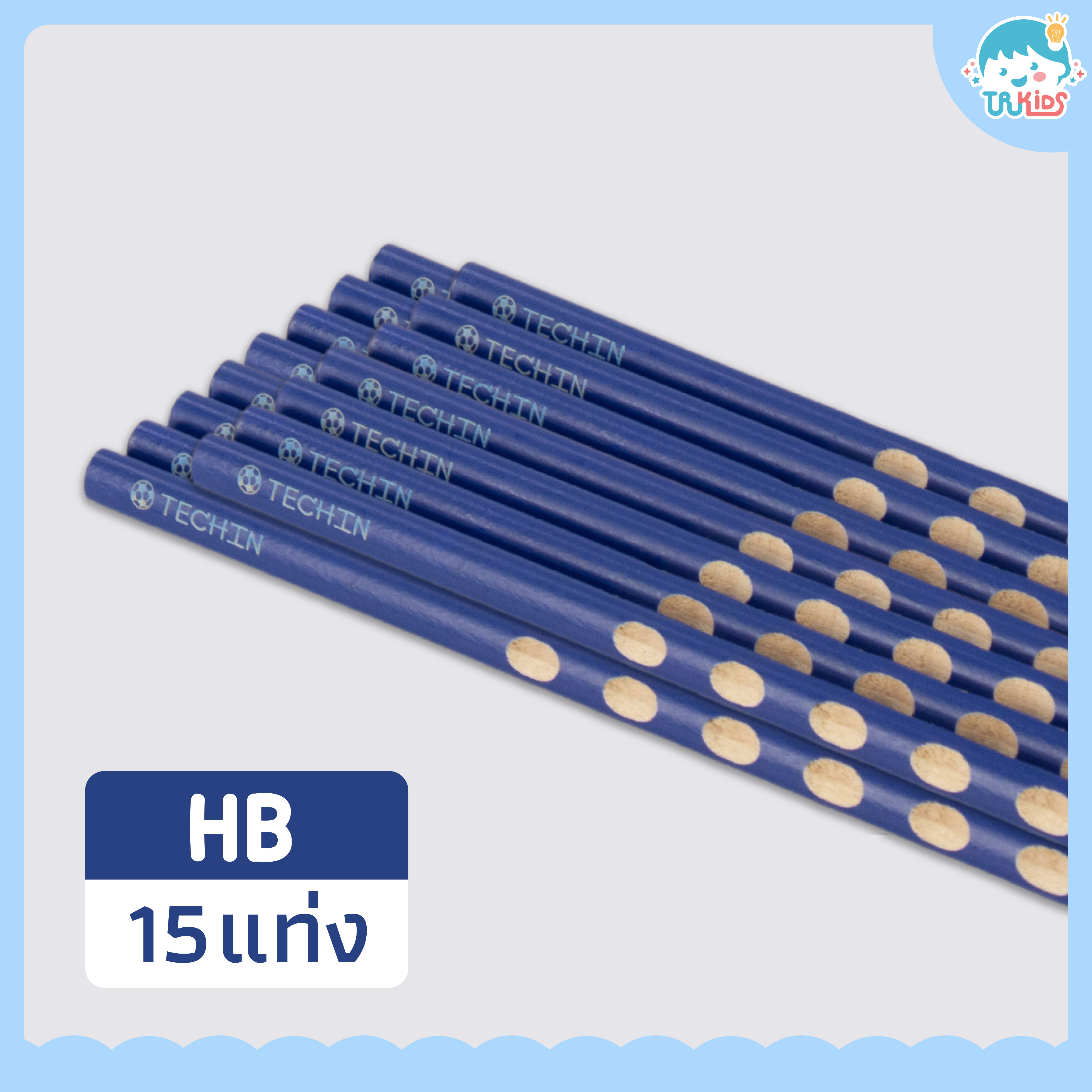 PCG ดินสอแท่งสีน้ำเงินHB 15 แท่ง