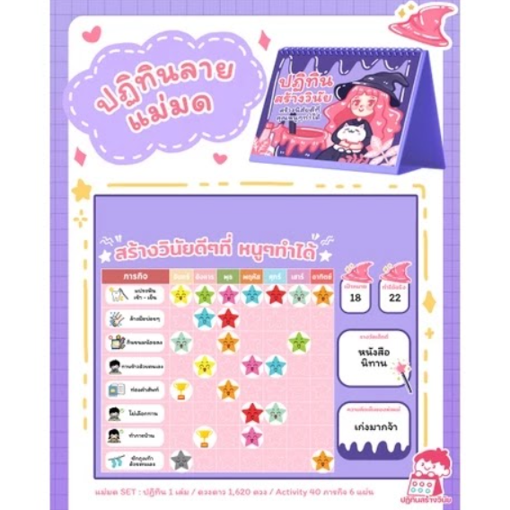 CK06-SET (เซ็ตปฏิทินแม่มด) สีม่วง